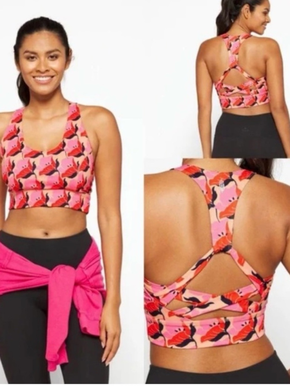 Free People Ashford Synergy Clementine Combo Top Workout Sports Bra Cropped